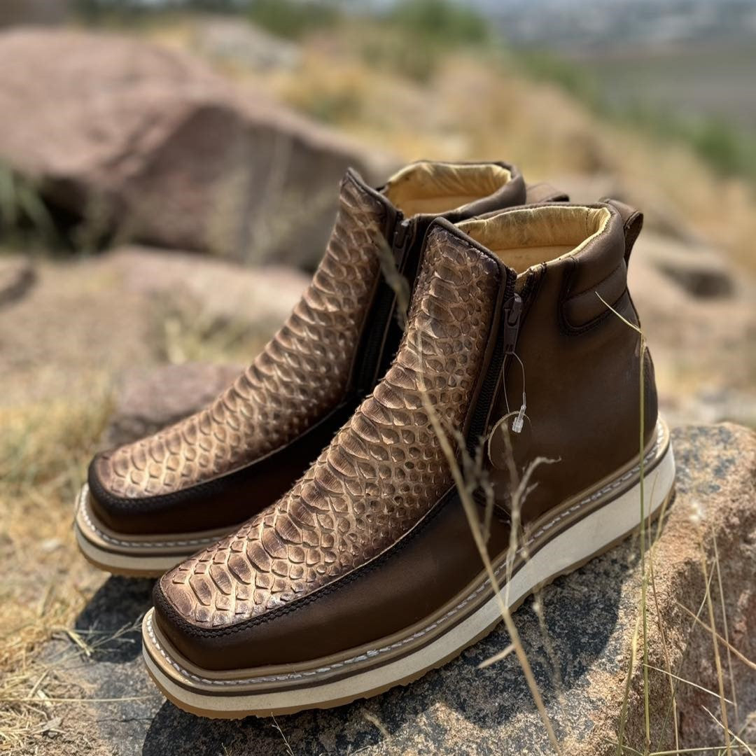 Italian Vintage Python Cowboy Boots