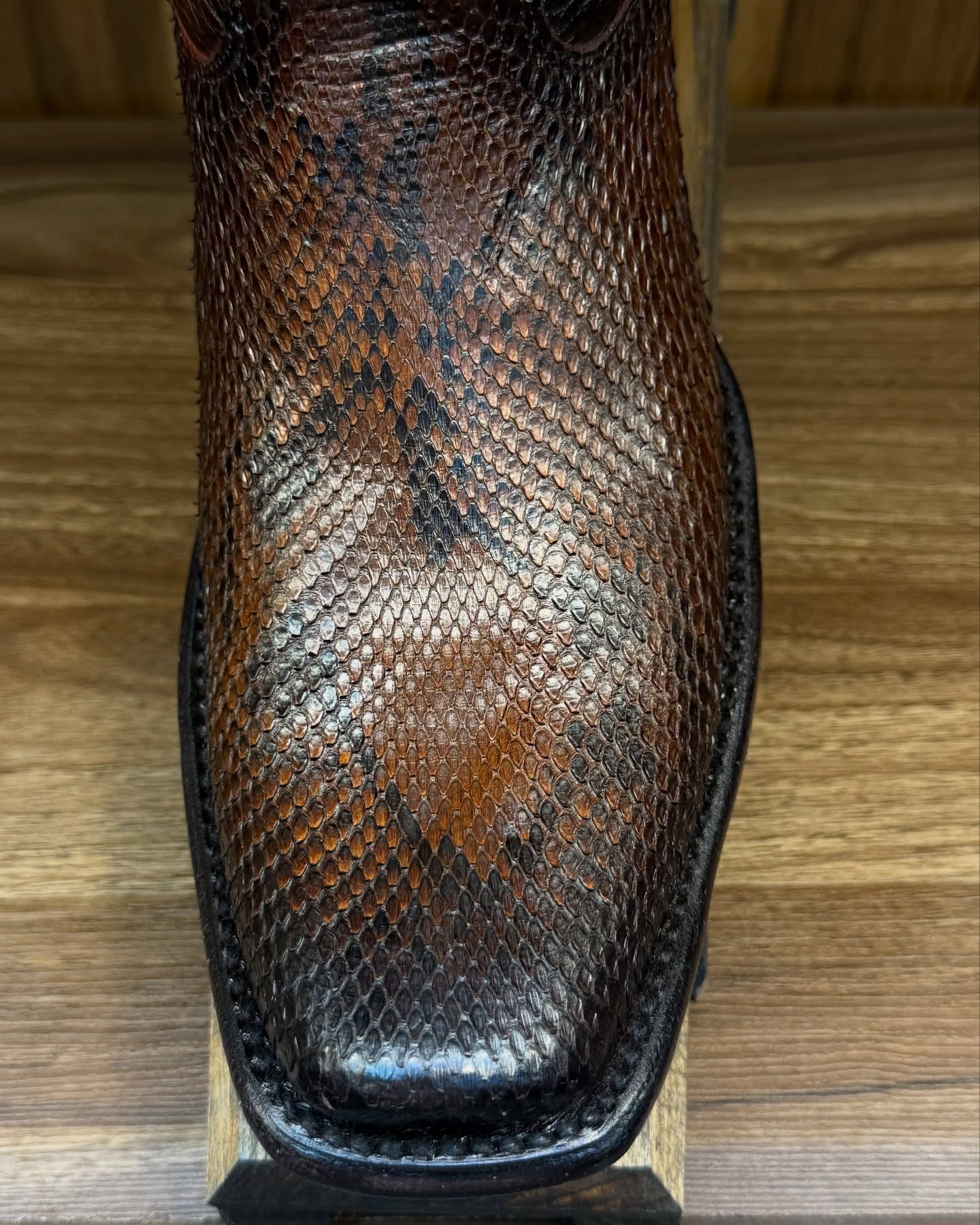 Men's Python Square Toe Vintage Western Boots