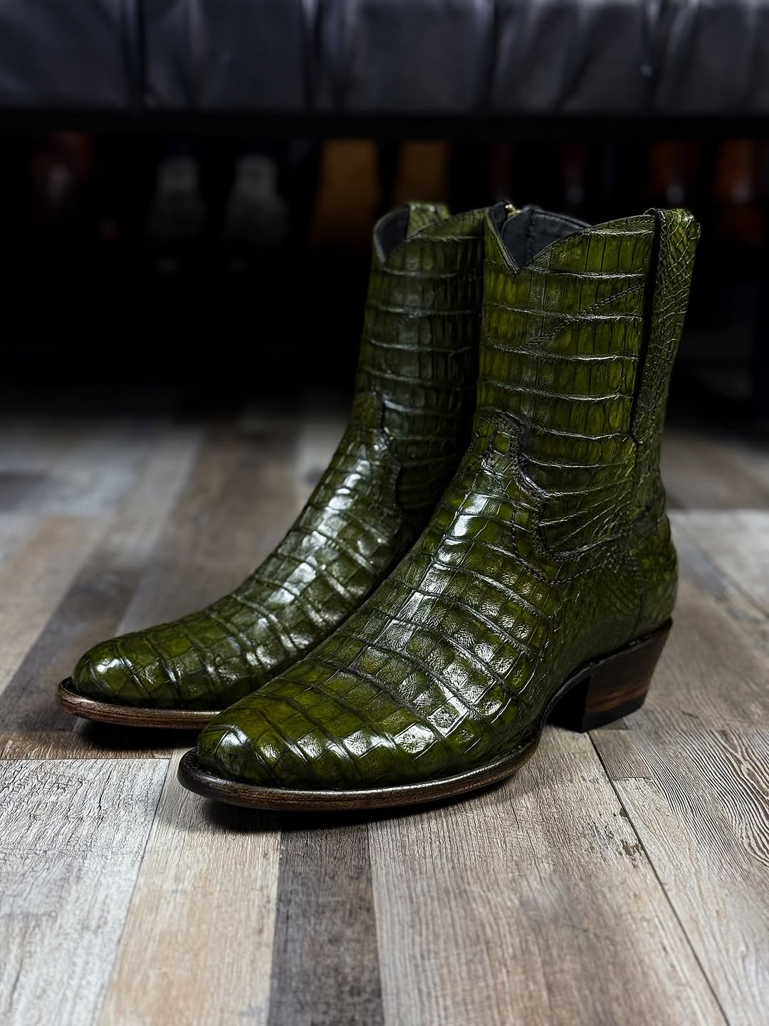 Full Crocodile Fuscus Boots Oval