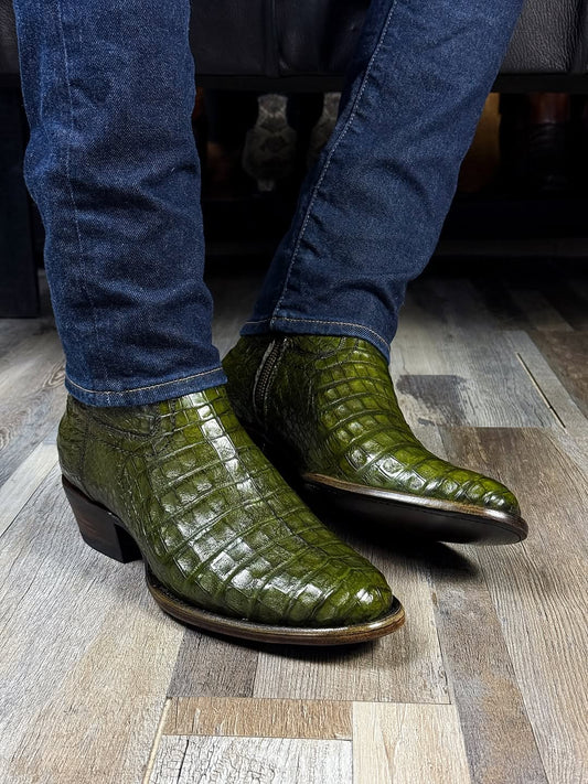 Full Crocodile Fuscus Boots Oval